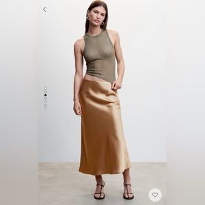 Mango Satin skirt